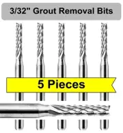 3/32" Grout Removal Bit Tool for Dremel Rotozip Premium Carbide (FIVE Pieces)