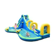 BOUNTECH Inflatable Water Slide, 16x12FT Mega Waterslide Park for Kids Backya...