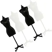 1set Bracket Cloth Mannequin Stand Model Stand for Doll Display Holder Doll Cloth Display Mini Dresses Shape Toys Tiny House Accessories Miniature DIY Accessories White Plastic 4pcs