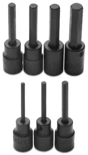 Proto J72152 - 7 Pc 3/8 Dr. Hex Bit Impact Socket Set USA
