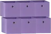 SORTI 33x37x33 CM 6X Pack Purple Foldable Folding Storage Cube Storage Box Bookcase Fabric Cube Toy Organiser Organizer