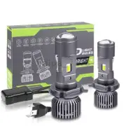2X H4 9003 Mini Bi-LED Projector Lens Headlight Kit LHD 100W 50000LM 6000K Hi-Lo (for: Mini)
