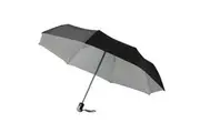 Bullet 21.5in Alex 3-Section Auto Open And Close Umbrella (Black/Silver) (One Size)