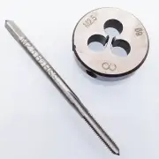 Tap & Die Set HSS M2.5 x 0.45mm Tap & M2.5 x 0.45mm Die Metric Thread Right Hand