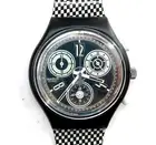 NEW Swatch Chrono Watch CHESS SCB116 with Case & Papers 1995 New Battery WORKS!!
