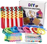 Weaving Loop Bands,Elastic Loops for Crafts - 8 Rainbow Colors, Educational Craft Supplies for Home Decor, School Projects