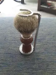 Men's Shaving Set Badger Hair Shaving Brush and Chrome Holder Stand 2 pcs. set