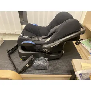 maxi cosi 嬰兒提籃、汽車底座、雨套及joolz hub+推車轉接器（不拆賣、二手）