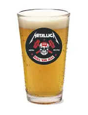 Metallica - Rock and Roll - 16oz Pint Beer Glass Pub Barware Seltzer Liquor 231
