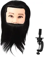 Ipetboom Men's Hair Styling Mannequin Head with Beard Training Mold for Cosmetology Students