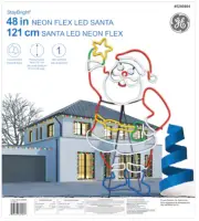 ✅ GE Staybright 48-Inch Neon Flex LED Santa Claus Christmas Holiday Decoration