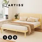 Artiss Bed Frame Queen Double Single Size Wooden Mattress Base with Rattan