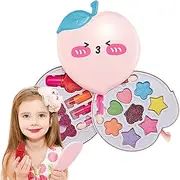 Toddler Makeup Kit | Real Cosmetic Girls Toys,Little Girls Toddler Toy, Princess Toys Peach Makeup Box for Children, Teen Christmas & Birthday