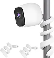 2 Pack Flexible Twist Mount for Arlo Pro 2, Ultra, Pro 3, Baby, Go - Wall Mount Bracket, Attach Your Camera Wherever You Like Without Tools - White