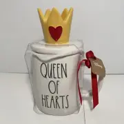 Rae Dunn Disney Alice in Wonderland Queen Of Hearts Doube Sided Mug With Topper