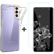 For Samsung Galaxy S21 S21+ PLUS Clear Case Cover Back & Soft Screen Protector