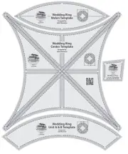 Creative Grids Double Wedding Ring Template Sewing and Quilting Ruler Set CGRDWR