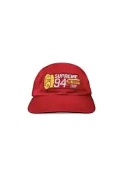 Supreme Shell Patch 6-panel Red OS SS21 In hand