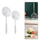 .Stainless Steel Long Handle Skimmer Spoon Mesh Strainer Colander Kitchen Tool