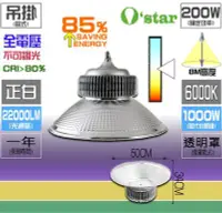 在飛比找Yahoo!奇摩拍賣優惠-吊掛款 200W 無藍光 燈泡☆光棧☆ LED 天井燈 水銀