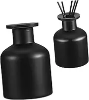 2Pcs Empty Glass Diffuser Bottles Elegant Aromatherapy Container for Home Car for DIY Replacement Reed Diffuser Sticks Design