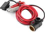 2m Cigarette Lighter To Battery Cable 12 24V Vehicle Modification For RV Trailer Motorhome Durable Practical Sturdy With Overcurrent Overheating And Short Circuit Protection Water