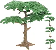 SEWACC 4 Pcs Miniature Trees for Crafts Realistic Tree Models for Sand Table DIY Landscape Decor Durable for Dollhouse Scenery and Model Building