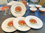 Pottery Barn Snoopy Holiday PLATE CUP BOWL Peanuts Thanksgiving Kid Party SET 12