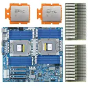 Gigabyte MZ73-LM0（Rev. 2.0) With 2xAMD EPYC 9654 QS CPU+1536 GB RAM+ 4U Cooler