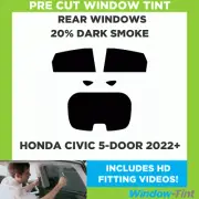 For Honda Civic 5-door Hatchback 2022+ Pre Cut Window Tint Kit 20% Dark Rear