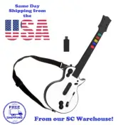 NEW White Wireless Guitar Controller for PS3 & PC for Guitar Hero & Rockband LP