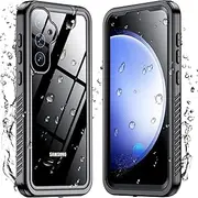 [Temdan] for Samsung Galaxy S23 FE Case Waterproof, [Military-Grade Drop Protection] [IP68 Underwater] Full Body Heavy Duty Rugged Shock-Proof Case for S23 FE 6.4''-Black