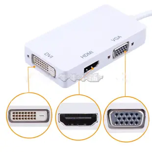 【牛牛柑仔店】Mini Displayport to DVI/HDMI/VGA三合一 轉接線 支援thunderbolt