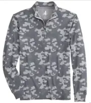 NWT Johnnie-O Boys Pullover Quarter Zip Gridlock Seal Gray Size 10