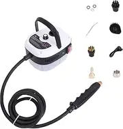Eigoods 2500w Handheld High-Temperature Pressurized Cleaner, Portable Steam Cleaning Machine, with Brush Heads and 1000ml Tank, for Home Kitchen (White)