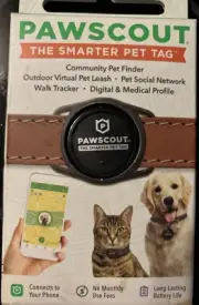 NEW The Smarter Pet Tag Community Pet Finder PAWSCOUT Outdoor Virtual Pet LeashK