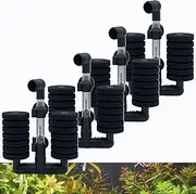 Aquapapa 4X Dual Bio Sponge Filter for Betta Fry Aquarium Fish Tank Up to 30 Gallon (Ship from CA USA) (Dual Sponge Filters 4-Pack)