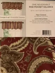 Reversible Valance Drexel Burgundy Ellery