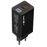 [GaN Tech] USLION PD65W 2-Port USB PD Charger USB-C+USB-A PD QC3.0 Fast Charging Wall Charger Adapter EU Plug for iPhone
