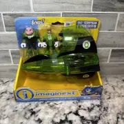 Rare Imaginext 2014 DC Super Friends Green Lantern Jet and Figures