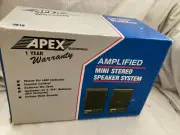 Mini Stereo Amplified Speaker System APEX 7015 Brand New IN A BOX