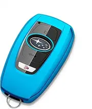 Subaru Forester Key Fob Cover Blue Car Key Protector Case Holder Ascent BRZ Crosstrek Impreza Legacy Outback Solterra WRX 2019 2020 2021 2022 2023 2024 2025 2026
