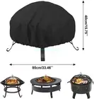 Fire Pit Cover Barbecue Protector Outdoor BBQ Cover Garden Patio Grill Cover AU
