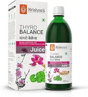 KRISHNA'S HERBAL & AYURVEDA Krishna's Thyro Balance Juice - Rich in Vitamins, Minerals and Fibre. Natural Ayurvedic Formulation - Sugar Free Juice with No Added Colour or Flavour - 1000 ml (Pack of 1)