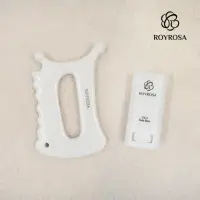 在飛比找momo購物網優惠-【ROYROSA】韓國純手工製第二代魔手陶瓷刮痧板 + 有機