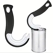 2 Pieces Manual Easy Can Opener Grip Grab Twist Hook Shape Tin Opener Metal Zip-top Ring Pull Can Bottle Opener Kitchen Utensils Bottle Cap Opener Tool Multifunctional Labor-Saving Jar Opener