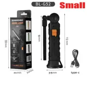 USB Flashlight Rechargeable Built-In Battery Camping Torch LED Work Light with M