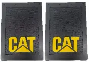 2x CAT MUDFLAPS 12X18 INCH; CATERPILLAR MUD FLAP; MUDFLAP; 4x4; 4WD; UTE