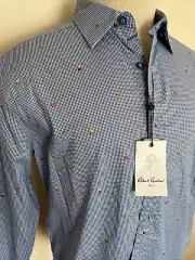 ROBERT GRAHAM FAST FOOD NEW MEN'S CASUAL STRETCH SHIRT SIZE L