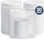 Self Seal Bubble Pouches - ALTERNIUM Bubble Bags for Packing, Packaging Filler for Moving - Cushioning Wrap for Fragile Items, Dish Packing Kit Shipping Supplies for Small Business - 50pcs, 7.5x8 Inch